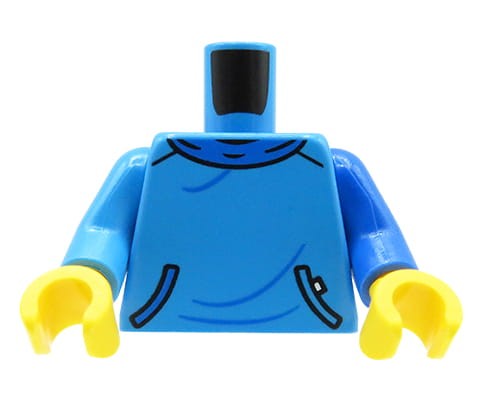 Zum Produkt LEGO Minifiguren-Torso – zweifarbiges blaues Sweatshirt