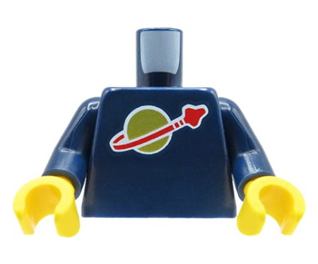 LEGO tors figurki - granatowa koszulka, logo Classic Space