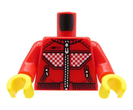 LEGO tors figurki - czerwona bluza / kurtka na zamek