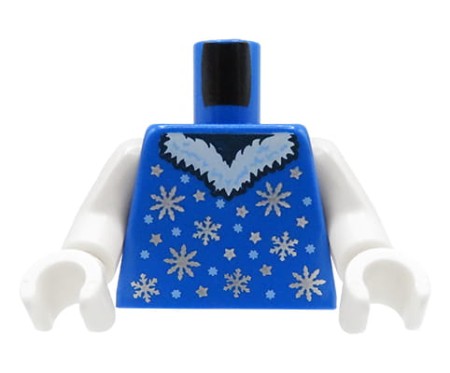 LEGO tors figurki - świąteczna bluzka w płatki śniegu