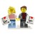 Personalizowane figurki LEGO® Para z tabliczkami love - personalizowany prezent na Walentynki i rocznicę