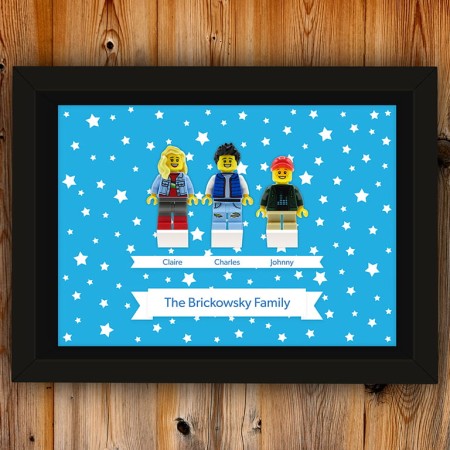 Personalisierte LEGO® Figuren Familie / Freunde im Rahmen – personalisiertes Geschenk für Mama, Papa und Freunde