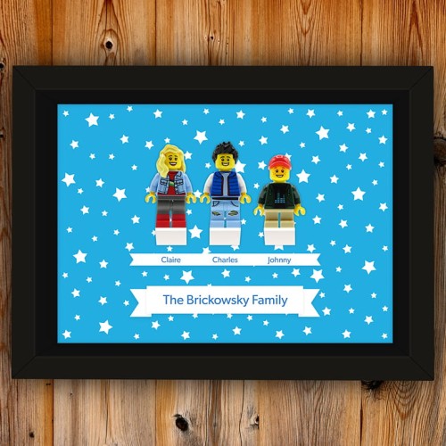 Accéder au produit Notre Famille / Amis – Figurines personnalisées à partir de pièces LEGO® – Cadre