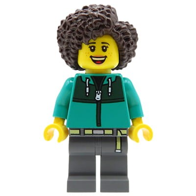 LEGO City - figurka Kobieta / Dziewczyna w zielonej kurtce