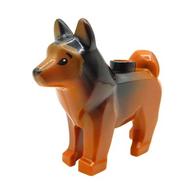 LEGO pies / piesek husky - ciemny pomarańczowy