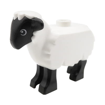 LEGO owca - biała z czarną głową