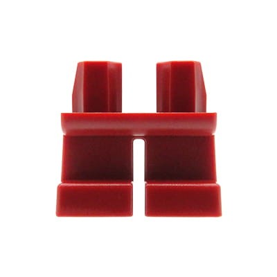 LEGO nogi / nóżki figurki - krótkie / dziecięce, ciemne czerwone