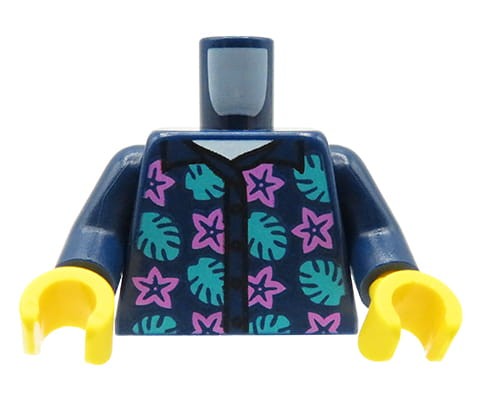 Zum Produkt LEGO Minifiguren-Torso – dunkelblaues Hemd mit Muster