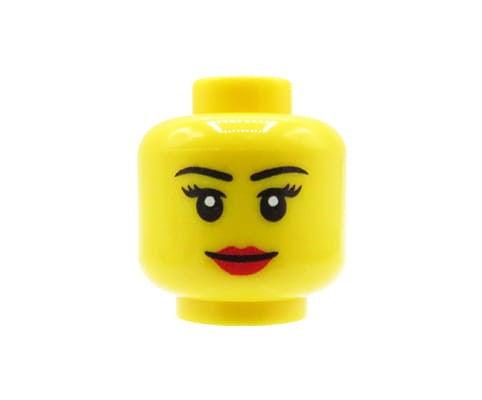 Zum Produkt LEGO Minifigurenkopf - Frau, rote Lippen