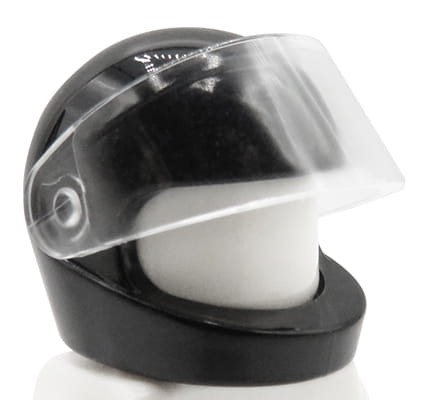 LEGO kask motorowy z szybką w kolorze czarnym
