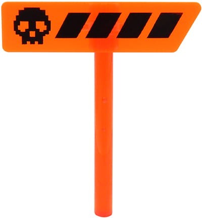 Zum Produkt Spielerzeichen / Symbol - aus LEGO Teilen, orange mit Totenkopf