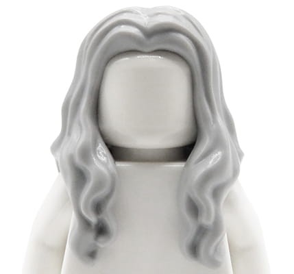 Przejdź do produktu LEGO włosy figurki - damskie, siwe, długie, falowane