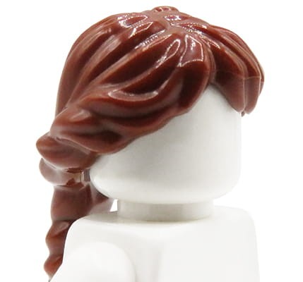 LEGO włosy minifigurki - damskie, brązowe, warkocz