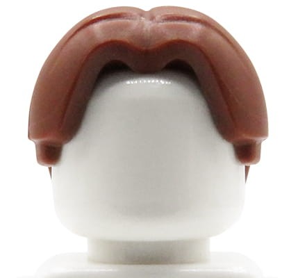 LEGO włosy figurki - męskie, brązowe, przedziałek
