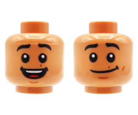 LEGO głowa / główka ludzika - męska, cielista, uśmiechnięta