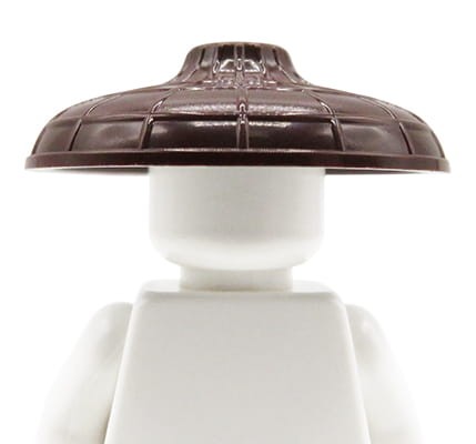 LEGO kapelusz azjatycki / orientalny - ciemnobrązowy