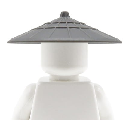 LEGO kapelusz azjatycki / orientalny - ciemny szary
