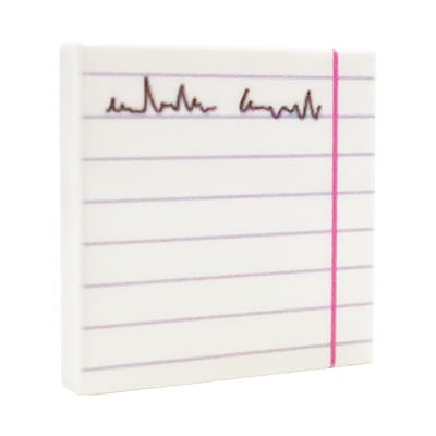 Custom LEGO – Carnet / Note – tuile LEGO® blanche 2x2 avec impression personnalisée par Extra Extra Bricks