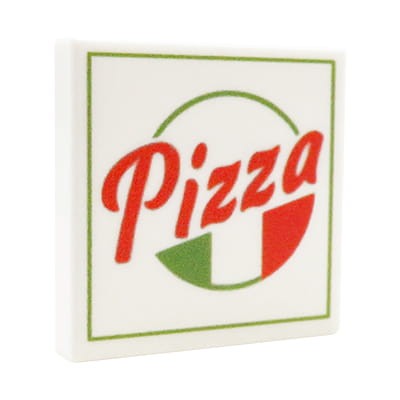Zum Produkt Pizza – Custom bedruckte LEGO® Fliese