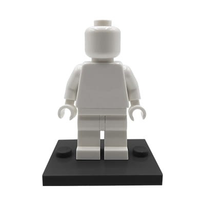 Podstawka pod figurkę LEGO® – czarna, klasyczna płytka LEGO w rozmiarze 3x4