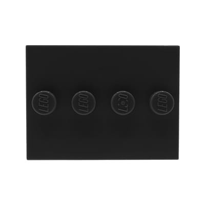 Czarna, klasyczna podstawka pod figurkę - płytka LEGO w rozmiarze 3x4