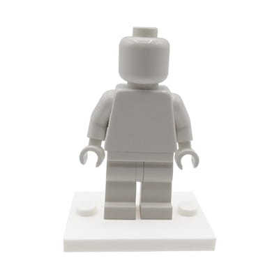 Podstawka pod figurkę LEGO® – biała, klasyczna płytka LEGO w rozmiarze 3x4