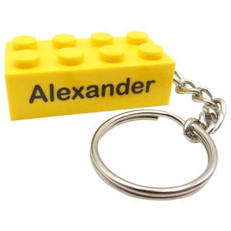 Personalizowany breloczek  klocek LEGO® z Twoim napisem - personalizowany prezent dla fana LEGO, dla niego, dla niej