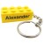 Personalisierter LEGO® Stein-Schlüsselanhänger mit deinem Text – personalisiertes Geschenk für LEGO-Fan, ihn und sie