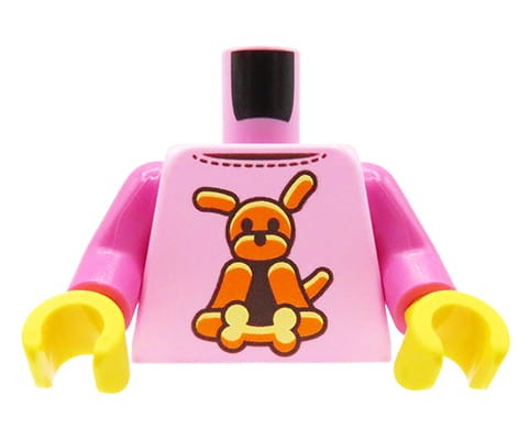 Zum Produkt LEGO Minifiguren-Torso – rosa Shirt mit Hundeaufdruck