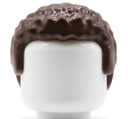 Zum Produkt LEGO Minifigur Haare - männlich, dunkelbraun, kurz, lockig