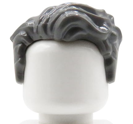Włosy / fryzura figurki LEGO, siwe, falowane, krótkie