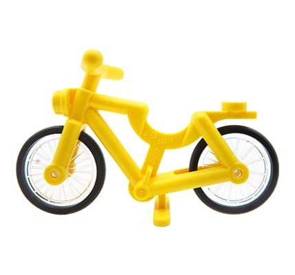 Żółty rower LEGO dla minifigurki