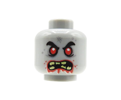 Accéder au produit Tête de figurine (zombie, en colère) – Custom impression sur tête LEGO®