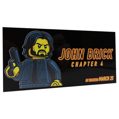 Accéder au produit Panneau publicitaire John Brick – Custom imprimée sur tuile LEGO®