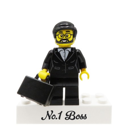 Personalizowana figurka LEGO® Szef / Kierownik / CEO – zabawny personalizowany prezent dla szefa, szefowej, kierownika