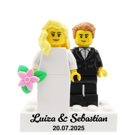 Figurines LEGO® personnalisées mariée et marié – cadeau de mariage personnalisé / souvenir de mariage pour les jeunes mariés
