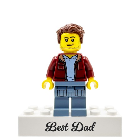 Figurine LEGO® personnalisée Meilleur Papa – cadeau personnalisé pour papa pour la Fête des Pères