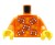 Tors minifigurki LEGO - pomarańczowa koszulka / bluzka z nadrukiem pszczółek