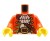 LEGO-Figurentorso – Pirat, rot-orange Jacke, Hemd mit Rüschen, brauner Gürtel mit goldener Schnalle