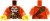 LEGO-Figurentorso – Pirat, rot-orange Jacke, Hemd mit Rüschen, brauner Gürtel mit goldener Schnalle