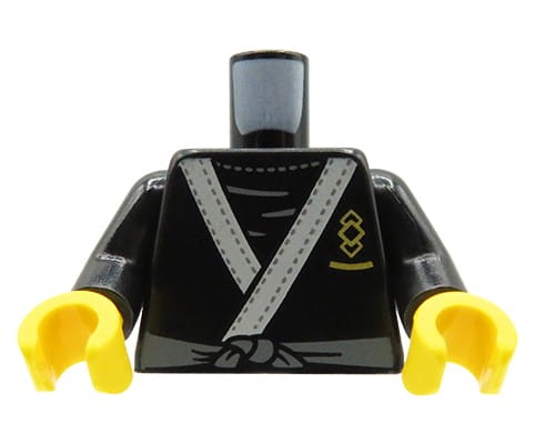 Accéder au produit Torse de figurine LEGO - kimono noir / robe ninja