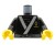 LEGO Minifiguren-Torso – schwarzer Kimono/Ninja-Robe mit goldenem Tigerkopf auf dem Rücken