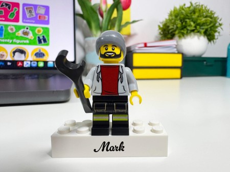 Personalisierte LEGO® Figur Mechaniker / Heimwerker - Personalisierungsbeispiel 1