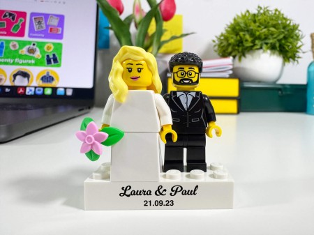 Personalisierte LEGO® Figuren Braut und Bräutigam - Personalisierungsbeispiel 1