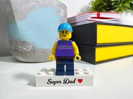 Figurine LEGO® personnalisée Meilleur Papa – exemple de personnalisation 3