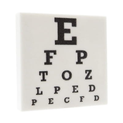 Przejdź do produktu Tablica do badania wzroku – Custom nadruk na płytce LEGO® (2x2)