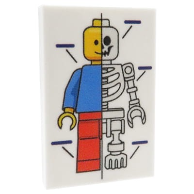 Zum Produkt Medizinisches Poster – custom bedruckte LEGO® Fliese (2x3)
