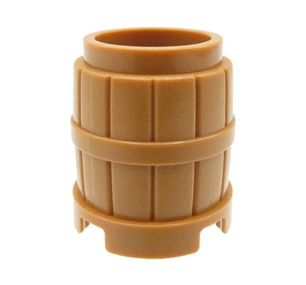 Baril LEGO medium nougat marron clair – pièce LEGO® officielle neuve (conteneur)