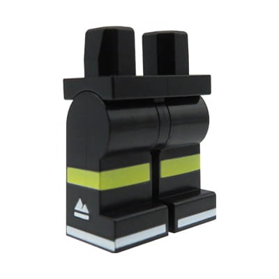 Accéder au produit Jambes de minifigurine LEGO® – pantalon noir avec bottes