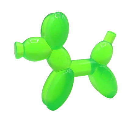 Balon LEGO w kształcie pieska w kolorze jasno zielonym